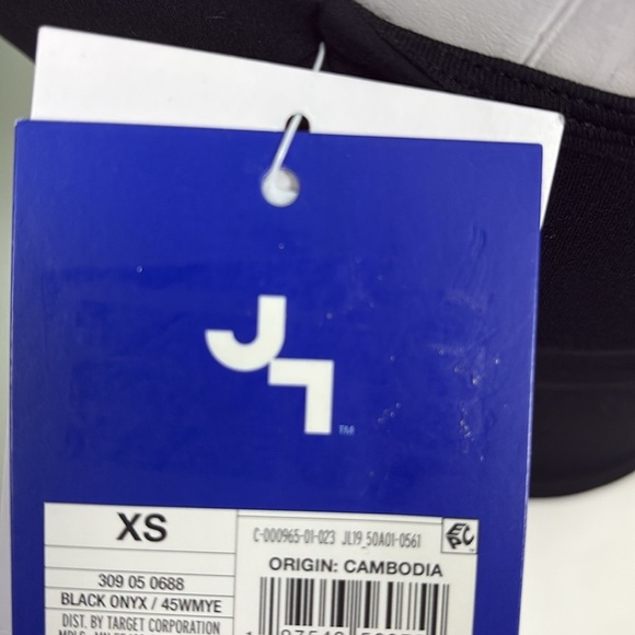 Joylab Longline Bra With Metallic Corset Detail Black XS NEW - Picture 5 of 8